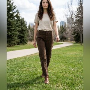 Equestrian Designs Brown Straight Leg Women's Pants